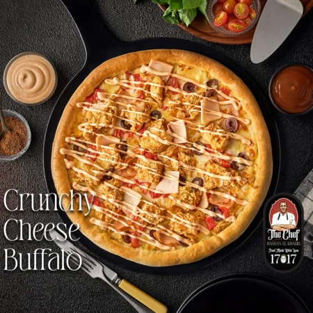 Crunchy Cheese Buffalo Pizza