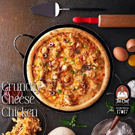 Crunchy Cheese Chicken Pizza