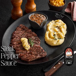 Steak Pepper Sauce Meal